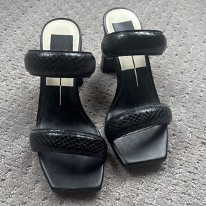 Dolce Vita Black Snake Heels